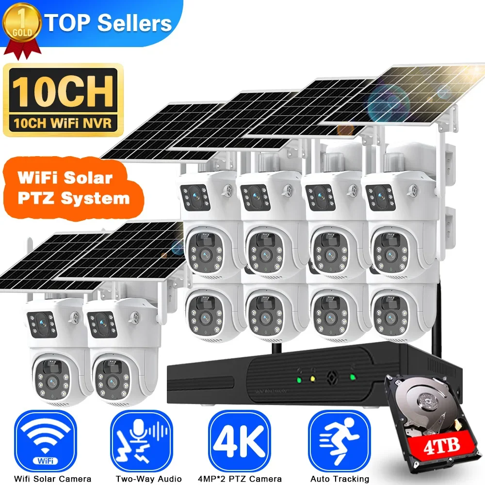 Nvr Kit 8 Channel - Sistema de câmera solar CCTV com