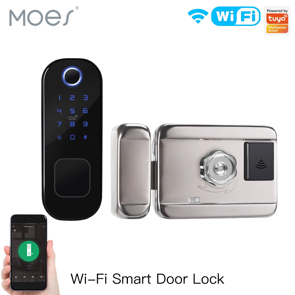 Door Lock Smart Keypad - MOES-Smart Digital Door Lock com senha,