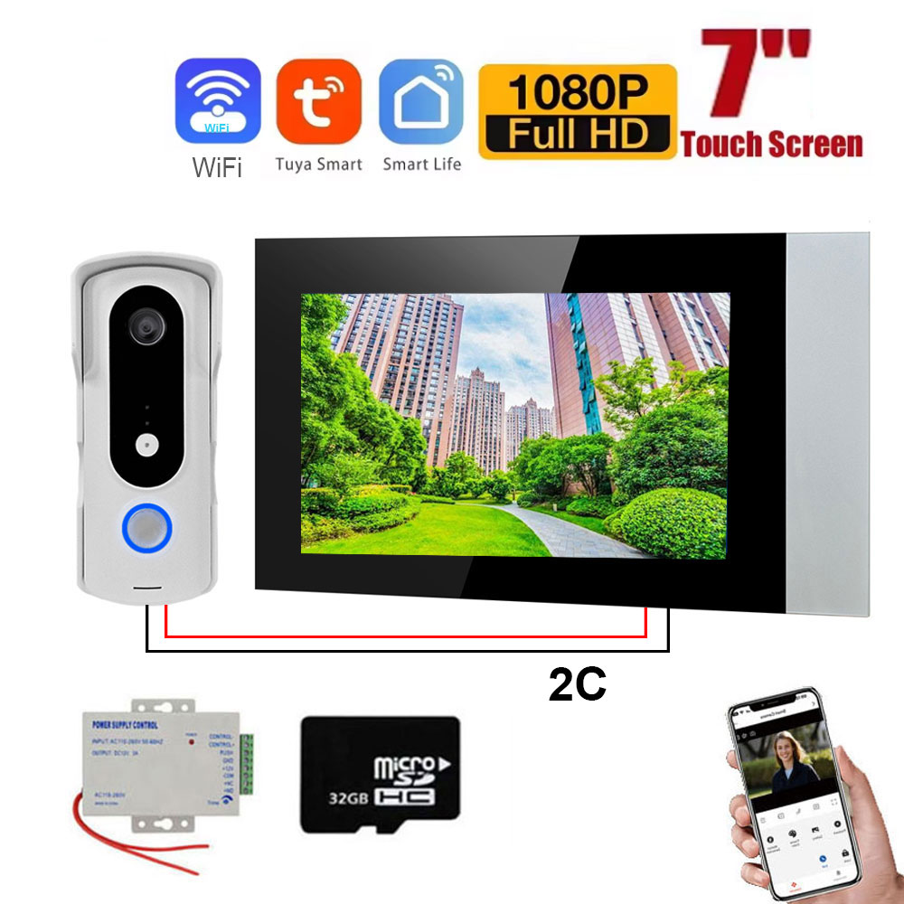 Home Security Uk - 2 fios casa inteligente tuya wifi