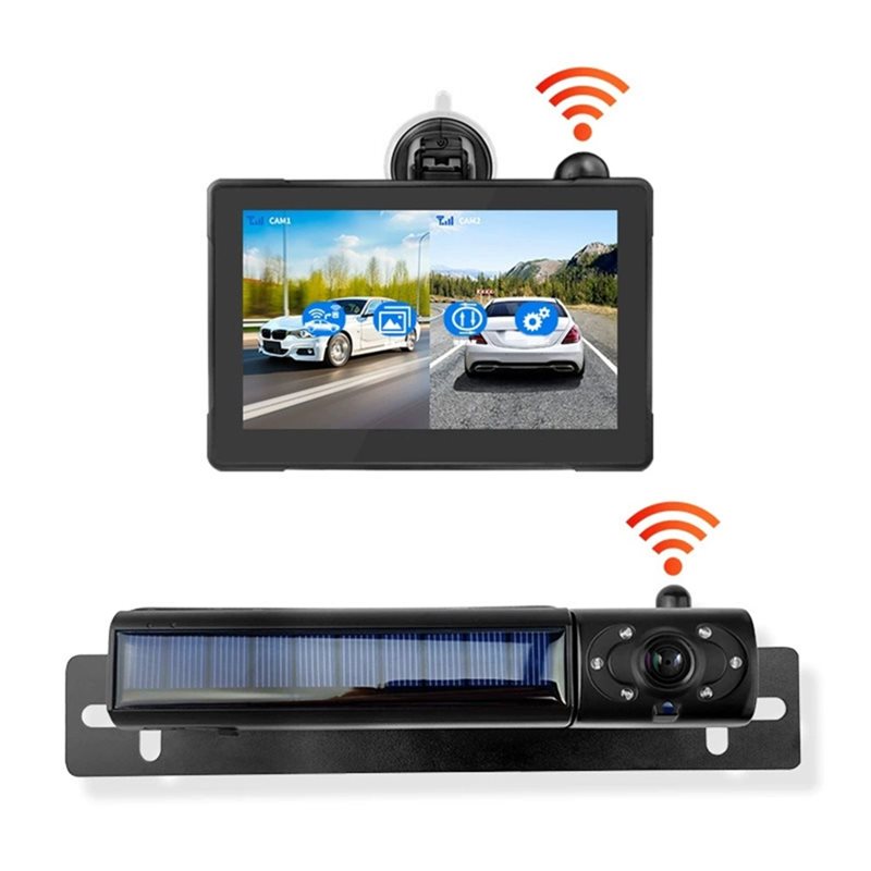 Camera Solar Wireless - Sistema de Câmera de Ré Sem