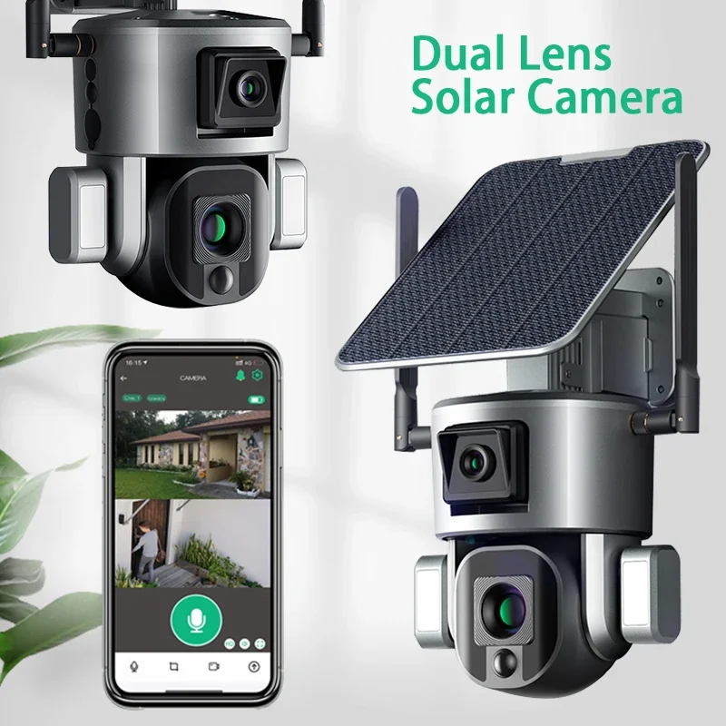 Home Security Uk - Câmera solar sem fio 4g, lente