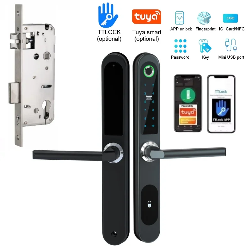 Door Lock Smart Keypad - Ttlock/tuya fechadura inteligente com impressão digital,