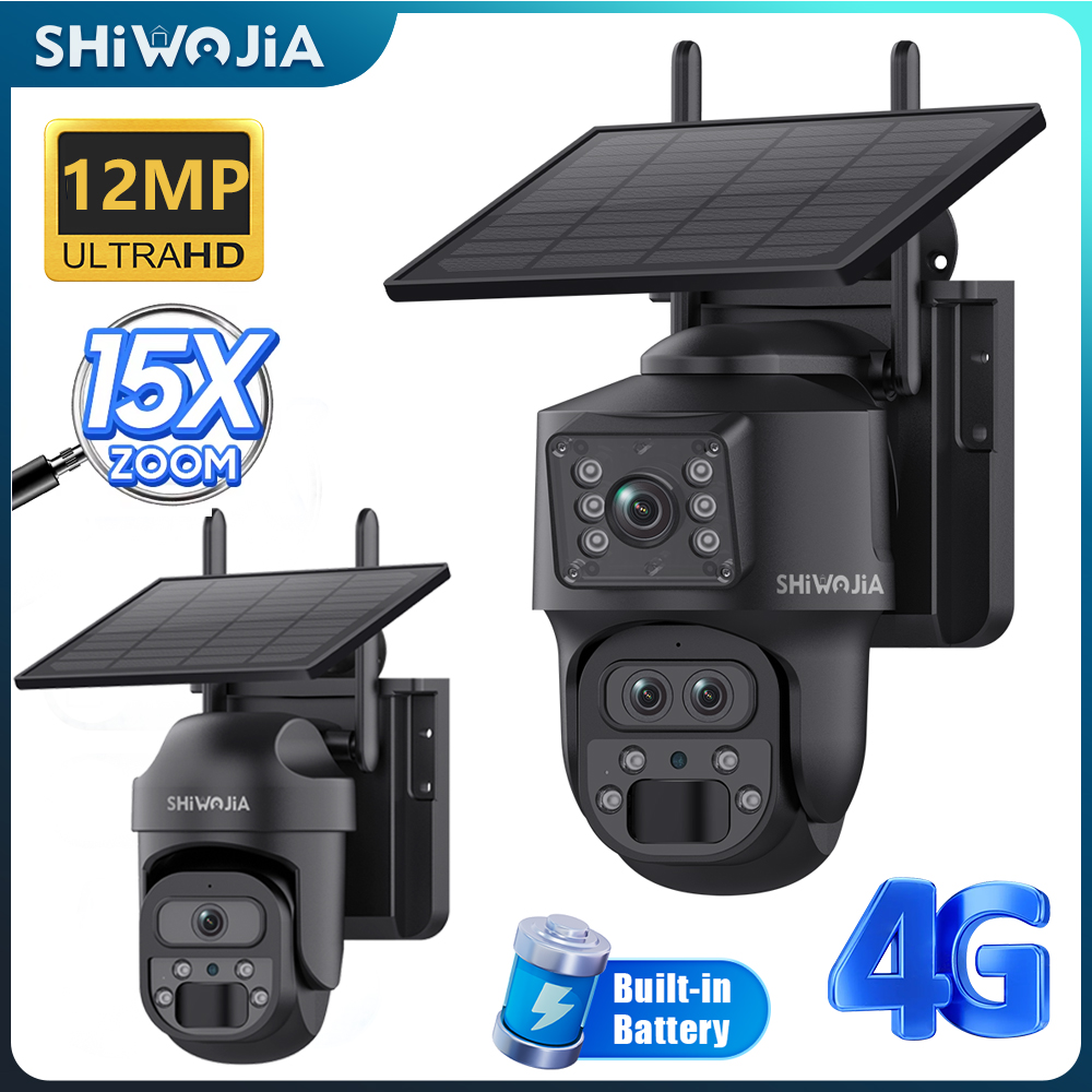 Camera Solar Wireless - Câmera solar SHIWOJIA 15X ZOOM 4G