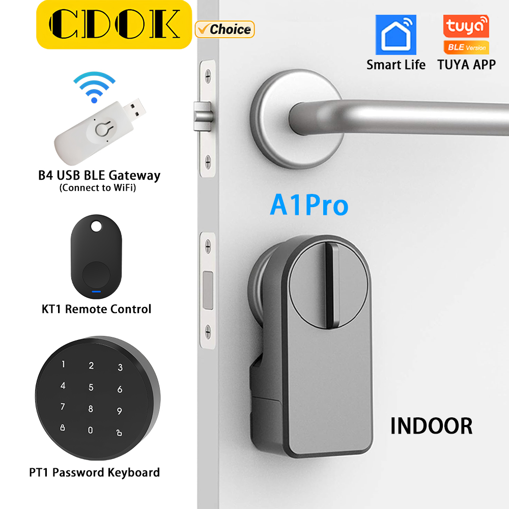 Door Lock Smart Keypad - Fechadura Inteligente Bluetooth CDOK A1Pro Tuya