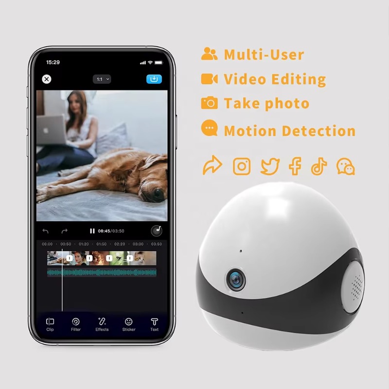 Câmera Robô Móvel Sem Fio 2K H - Home Security Robot avaliação e preço