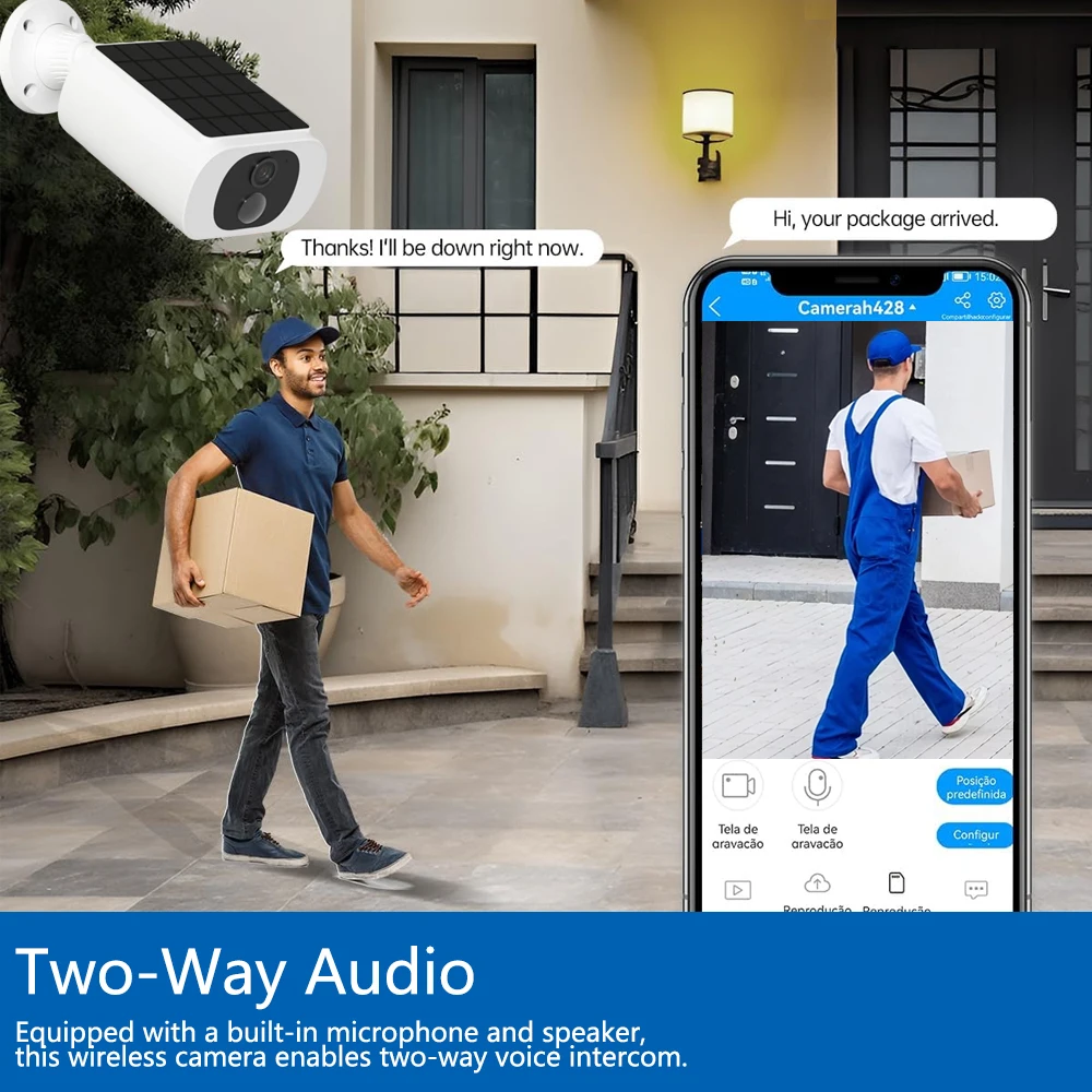 Câmera Solar Sem Fio 5MP Tuya  - Camera Solar Wireless avaliação e preço