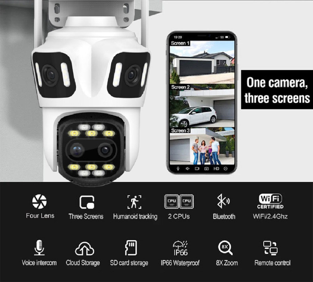 Uzoom 10k 16mp ao ar livre ptz - Home Security Ai avaliação e preço
