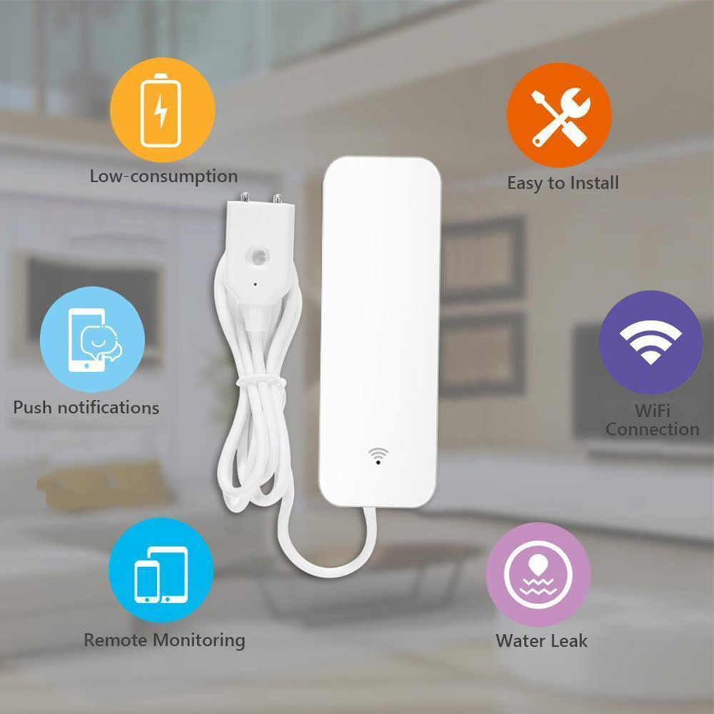 Sensor de vazamento de água wi - Home Security Devices avaliação e preço