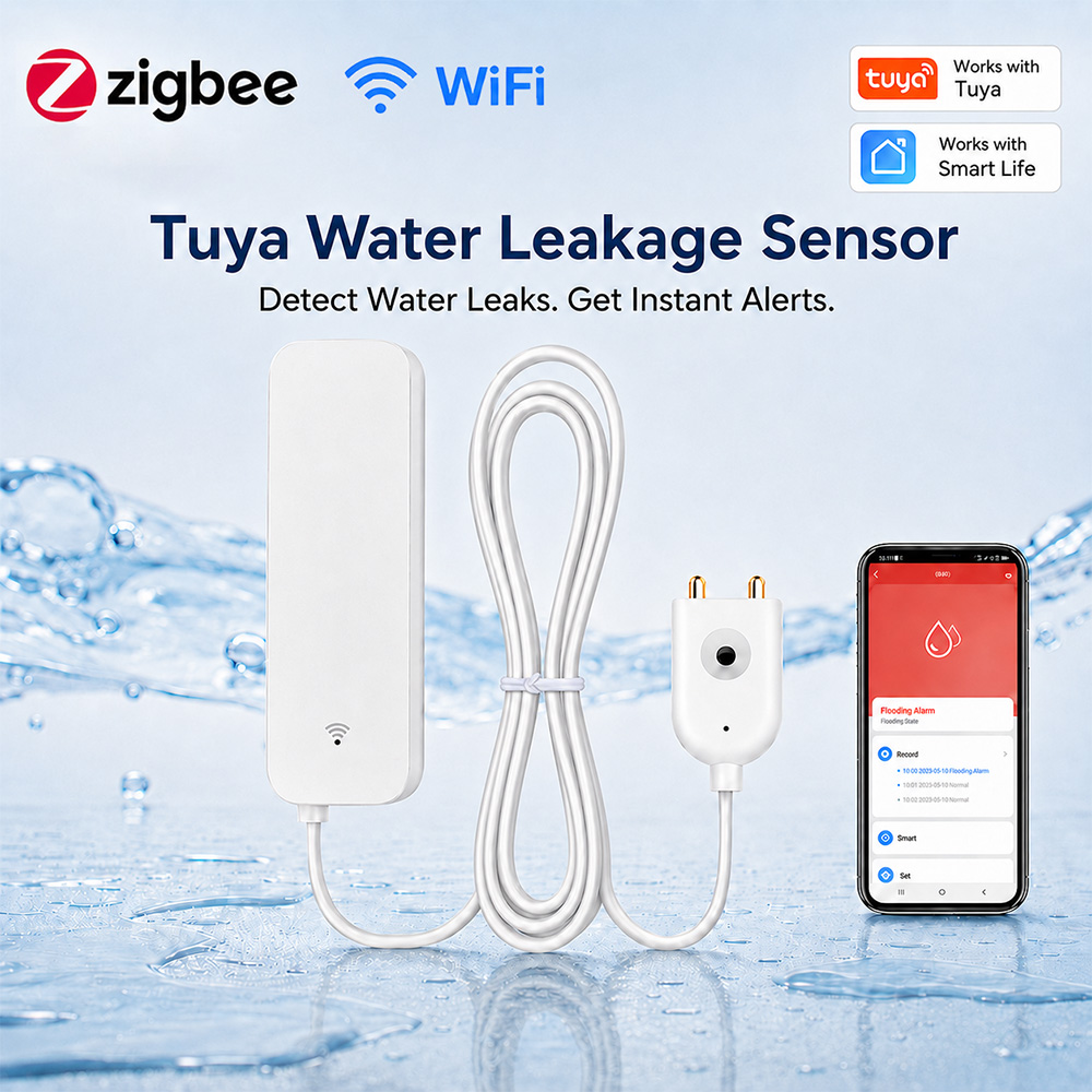 Sensor de Vazamento de Água Zi - Home Security Devices avaliação e preço
