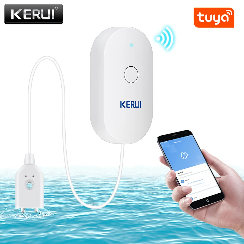 Kerui wi fi sensor de água cas - Home Security And Monitoring avaliação e preço