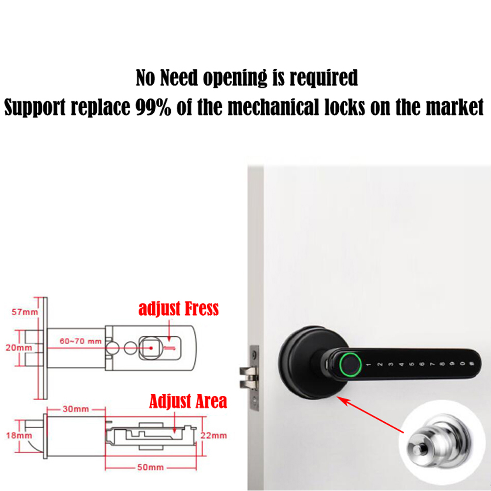 Ttlock inteligente bluetooth f - Door Lock Smart Keypad avaliação e preço