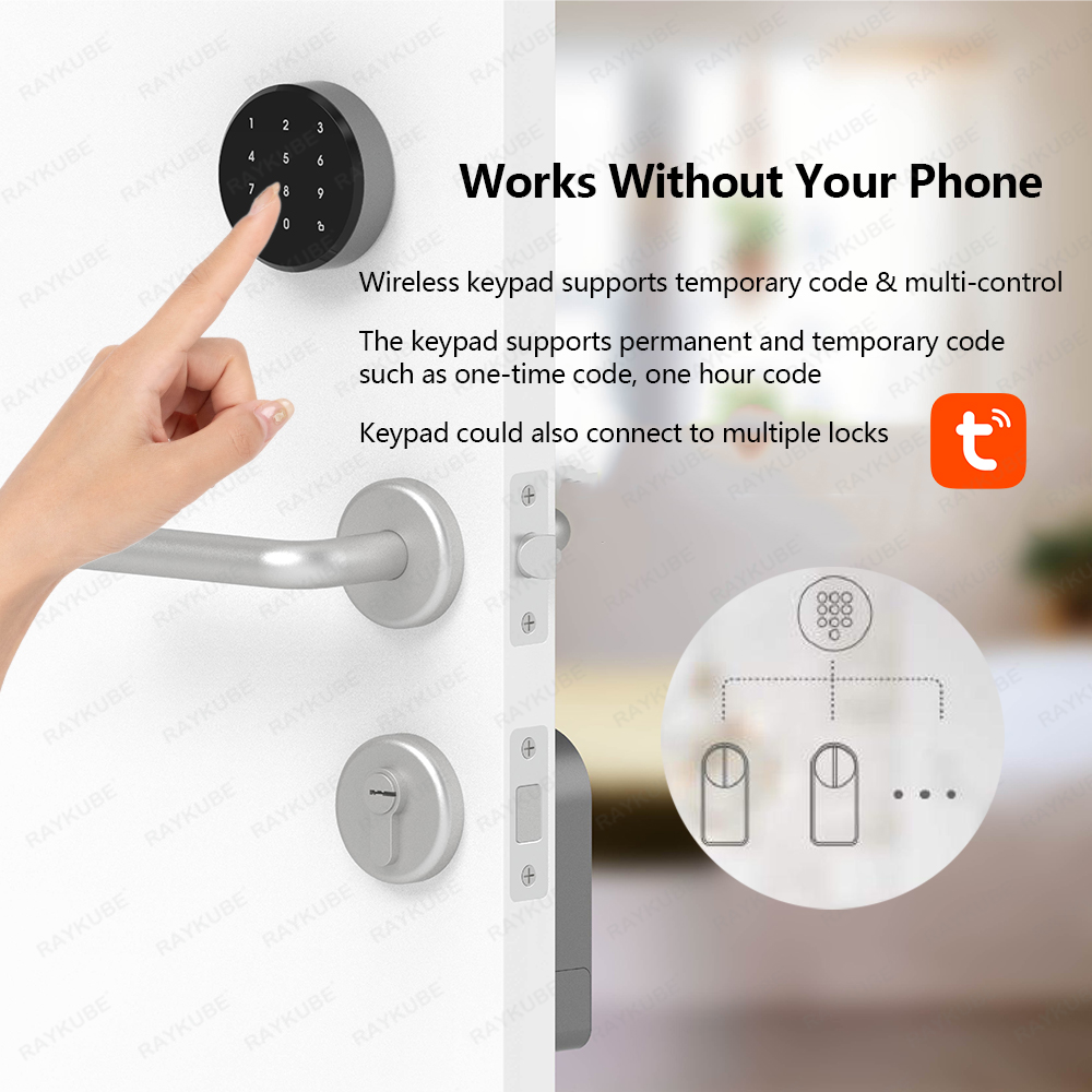 Raykube a1 pro tuya bel conjun - Door Lock Smart Keypad avaliação e preço