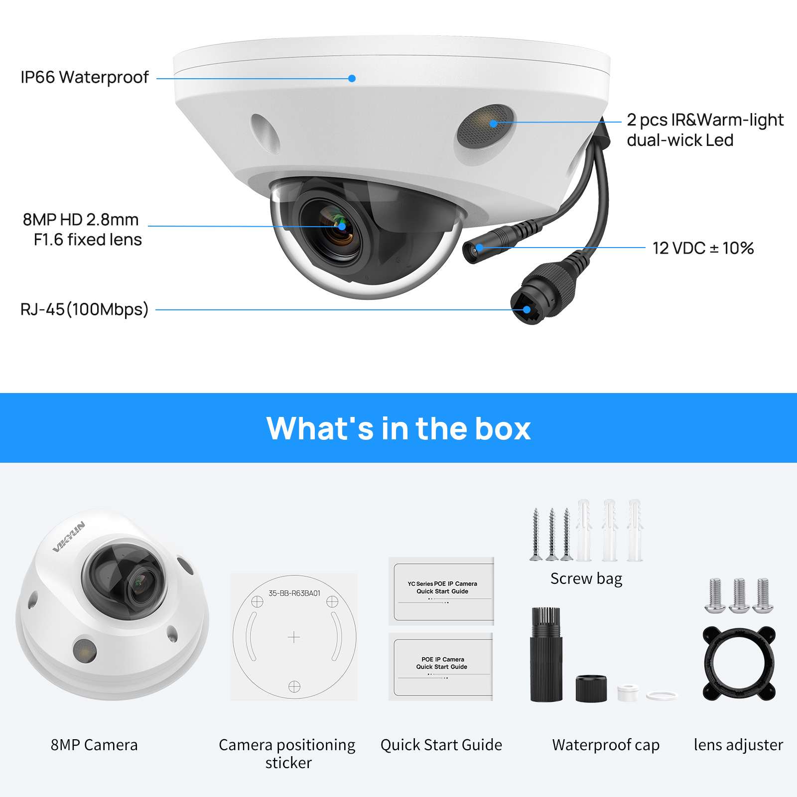 Câmera IP 4K 8MP POE com Luzes - Home Security Hikvision avaliação e preço