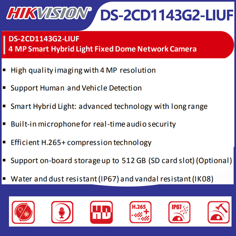 Câmera IP Hikvision DS-2CD1143 - Home Security Hikvision avaliação e preço