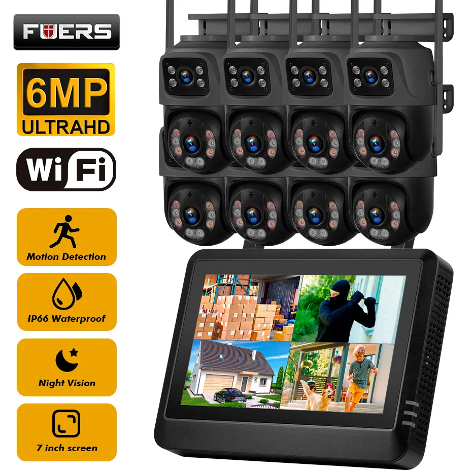 Fuers 7 polegada tela nvr 8ch  - Nvr Kit 8 Channel avaliação e preço