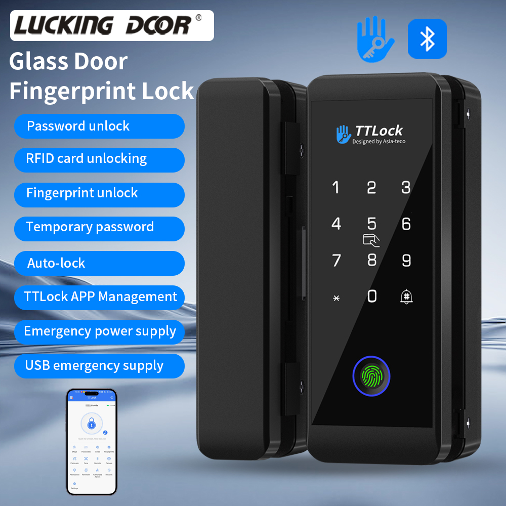 Ttlock fechadura de vidro inte - Door Lock Smart Keypad avaliação e preço