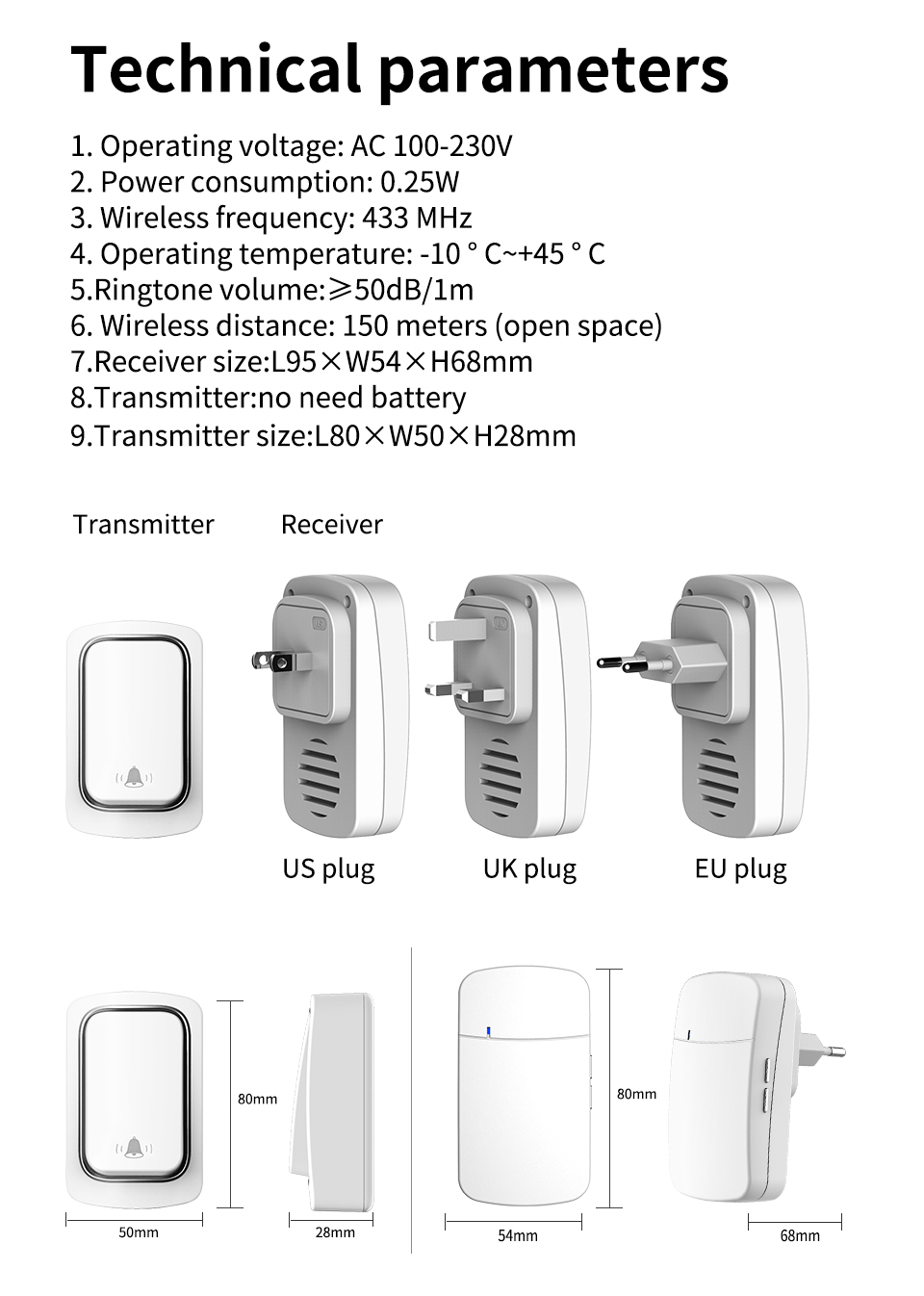 Campainha sem fio, campainha d - Home Security Uk avaliação e preço
