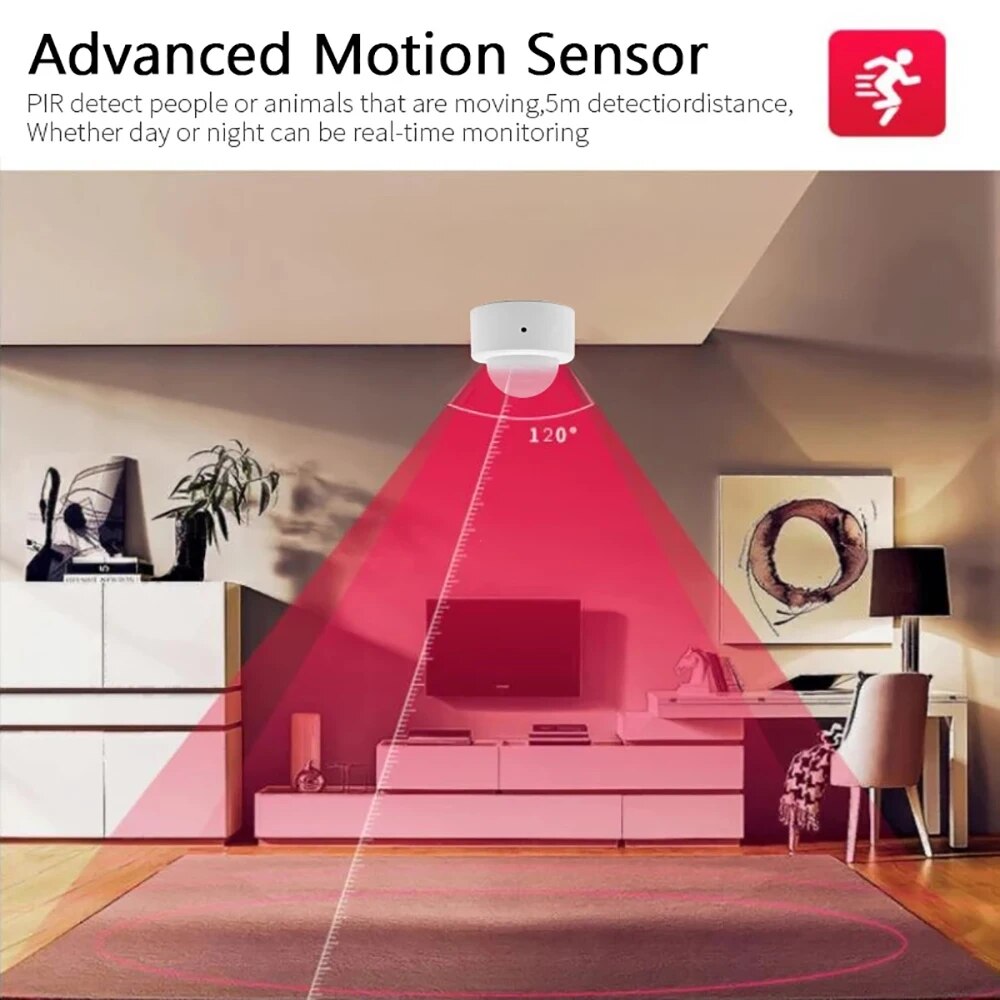 Zigbee-Mini PIR Motion Sensor, - Home Security Devices avaliação e preço